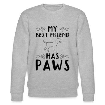 Pet Dog Owner Cute Dog Lover - My Best Friend Has - Stanley/Stella Unisex Bio-Sweatshirt CHANGER  - Grau meliert - Vorne - Nik (191cm) & Marisol (170cm)