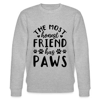 The Most Honest Friend Has Paws - Dog Lover Pet Do - Stanley/Stella Unisex Bio-Sweatshirt CHANGER  - Grau meliert - Vorne - Nik (191cm) & Marisol (170cm)