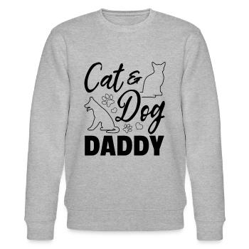 Dog Cat Daddy Dog Daddy Dog Lover - Cat & Dog Dadd - Sweat bio CHANGER Stanley/Stella Unisexe - gris chiné - Devant - Nik (191cm) & Marisol (170cm)