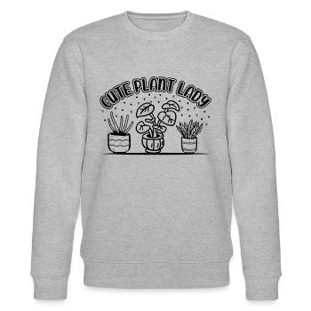 Plante mignonne Dame jardinage Plante Amoureux Plantes Garde - Sweat bio CHANGER Stanley/Stella Unisexe - gris chiné - Devant - Nik (191cm) & Marisol (170cm)