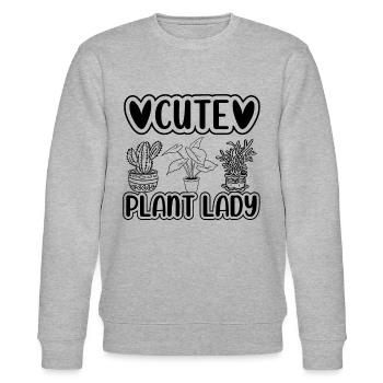 Plante Jardin Amoureux des plantes Jardinier Jardinier Mignon P - Sweat bio CHANGER Stanley/Stella Unisexe - gris chiné - Devant - Nik (191cm) & Marisol (170cm)