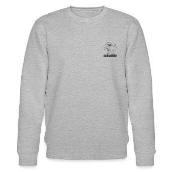 Bier Saurus Bier Dino Bierkrug Biersaurus Bier Din - Stanley/Stella Unisex Bio-Sweatshirt CHANGER  - Grau meliert - Vorne - Nik (191cm) & Marisol (170cm)
