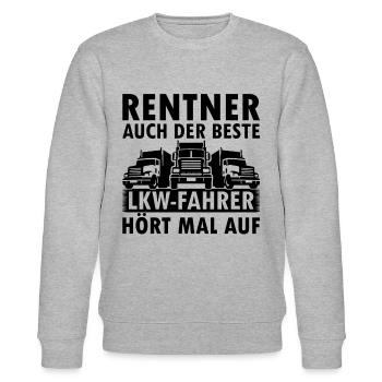 Kraftfahrer Pensionist Fernfahrer Opa - LKW-Fahrer - Stanley/Stella Unisex Bio-Sweatshirt CHANGER  - Grau meliert - Vorne - Nik (191cm) & Marisol (170cm)