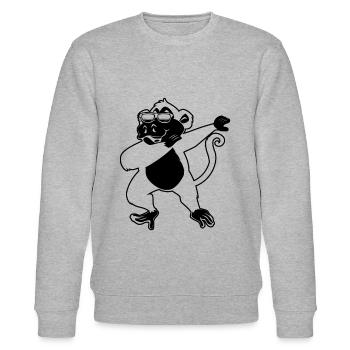 Dab Dance Monkey Lover Orangutan Monkey - Dabbing - Stanley/Stella Unisex Bio-Sweatshirt CHANGER  - Grau meliert - Vorne - Nik (191cm) & Marisol (170cm)