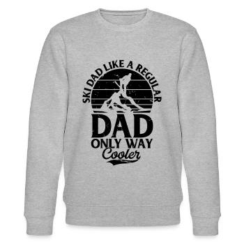Ski Dad Like A Regular Dad Only Way Cooler - Daddy - Stanley/Stella Unisex Bio-Sweatshirt CHANGER  - Grau meliert - Vorne - Nik (191cm) & Marisol (170cm)