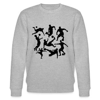 Soccer Game Soccer Lover - Soccer Players - Stanley/Stella CHANGER Unisex Organic Sweatshirt - heather grey - Front - Nik (191cm) & Marisol (170cm)