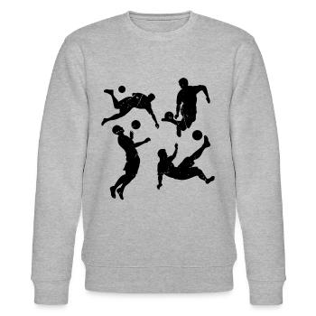 Soccer Game Soccer Sports - Soccer Players - Stanley/Stella Unisex Bio-Sweatshirt CHANGER  - Grau meliert - Vorne - Nik (191cm) & Marisol (170cm)