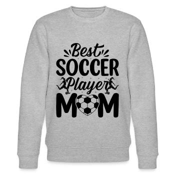 Soccer Lover Soccer Mama - Best Soccer Player Mom - Stanley/Stella Unisex Bio-Sweatshirt CHANGER  - Grau meliert - Vorne - Nik (191cm) & Marisol (170cm)