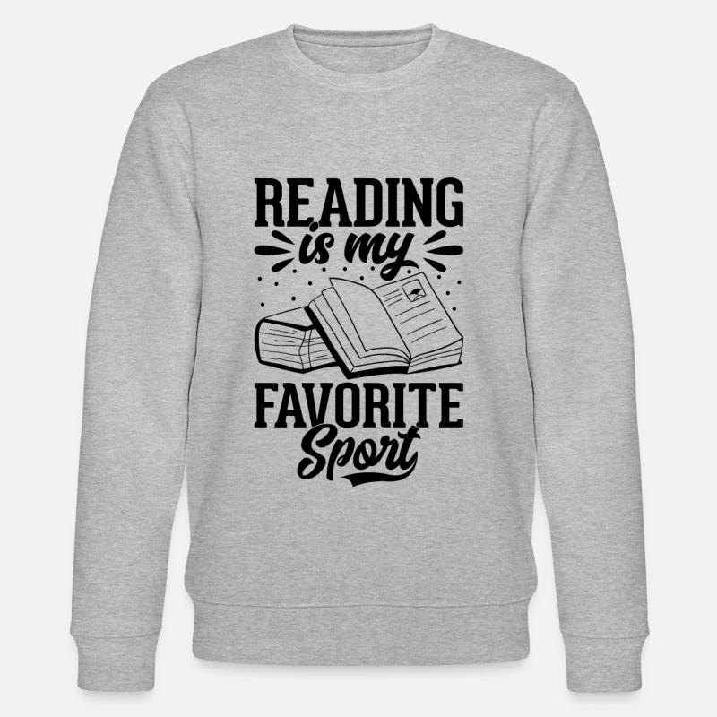Reading Is My Favorite Sport - Book Lover Book Rea - Stanley/Stella Unisex Bio-Sweatshirt CHANGER  - Grau meliert
