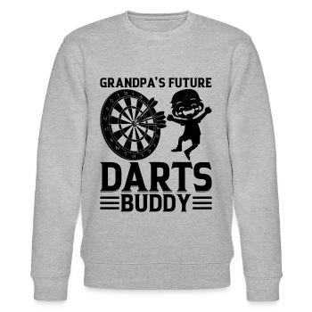Darts Baby Darts Player Boy - Grandpa's Future Dar - Stanley/Stella CHANGER Unisex Organic Sweatshirt - heather grey - Front - Nik (191cm) & Marisol (170cm)