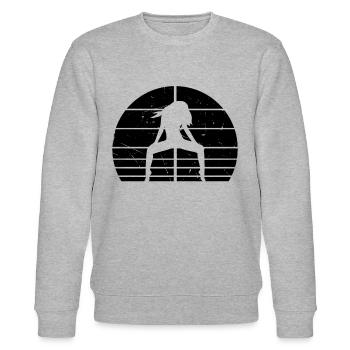 Sunset Pole Dance - Pole Dancing Pole Dancer - Pol - Stanley/Stella Unisex Bio-Sweatshirt CHANGER  - Grau meliert - Vorne - Nik (191cm) & Marisol (170cm)