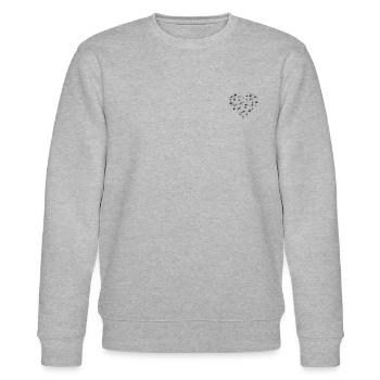 Planet Heart Space Travel Astronaut Space Flight A - Stanley/Stella Unisex Bio-Sweatshirt CHANGER  - Grau meliert - Vorne - Nik (191cm) & Marisol (170cm)