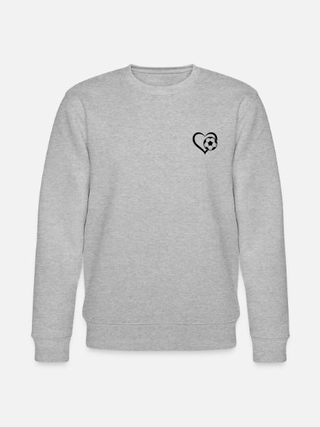 Soccer Heart Soccer Ball Heart Soccer Heart Soccer - Stanley/Stella Unisex Bio-Sweatshirt CHANGER  - Grau meliert