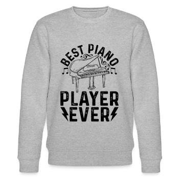 Best Piano Player Ever - Pianist Musician Piano Pl - Stanley/Stella Unisex Bio-Sweatshirt CHANGER  - Grau meliert - Vorne - Nik (191cm) & Marisol (170cm)