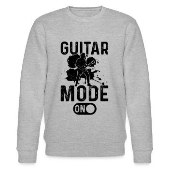 Guitar Mode On - Bass Guitarist Bass Guitar Player - Stanley/Stella Unisex Bio-Sweatshirt CHANGER  - Grau meliert - Vorne - Nik (191cm) & Marisol (170cm)