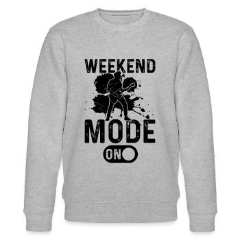 Weekend Mode On - Bass Guitarist Bass Guitar Playe - Stanley/Stella Unisex Bio-Sweatshirt CHANGER  - Grau meliert - Vorne - Nik (191cm) & Marisol (170cm)