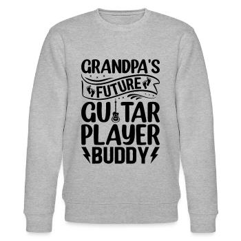 Guitariste nouveau-né - Grandpa’s Future Guitar Pl - Sweat bio CHANGER Stanley/Stella Unisexe - gris chiné - Devant - Nik (191cm) & Marisol (170cm)