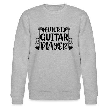 Future Guitar Player Newborn Guitar Player Baby Gu - Stanley/Stella Unisex Bio-Sweatshirt CHANGER  - Grau meliert - Vorne - Nik (191cm) & Marisol (170cm)
