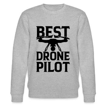 Quadcopter Drone Pilot Drone Racers - Meilleur Drone P - Sweat bio CHANGER Stanley/Stella Unisexe - gris chiné - Devant - Nik (191cm) & Marisol (170cm)