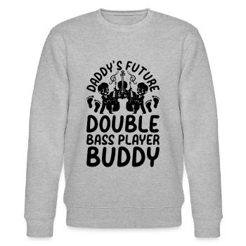 Le futur contrebassiste de papa Buddy - Double B - Sweat bio CHANGER Stanley/Stella Unisexe - gris chiné - Devant - Nik (191cm) & Marisol (170cm)