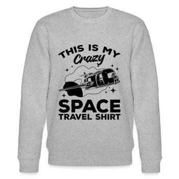 C’est ma folle chemise de voyage spatiale Space Explorat - Sweat bio CHANGER Stanley/Stella Unisexe - gris chiné - Devant - Nik (191cm) & Marisol (170cm)