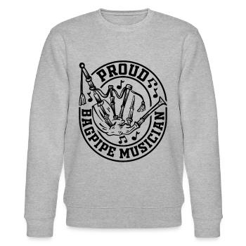 Proud Bagpipe Musician - Bagpiper Bagpipe Player - Stanley/Stella Unisex Bio-Sweatshirt CHANGER  - Grau meliert - Vorne - Nik (191cm) & Marisol (170cm)