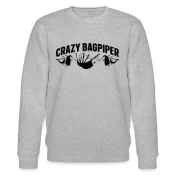Crazy Bagpiper Bagpipe Instruments Bagpiper Player - Stanley/Stella Unisex Bio-Sweatshirt CHANGER  - Grau meliert - Vorne - Nik (191cm) & Marisol (170cm)