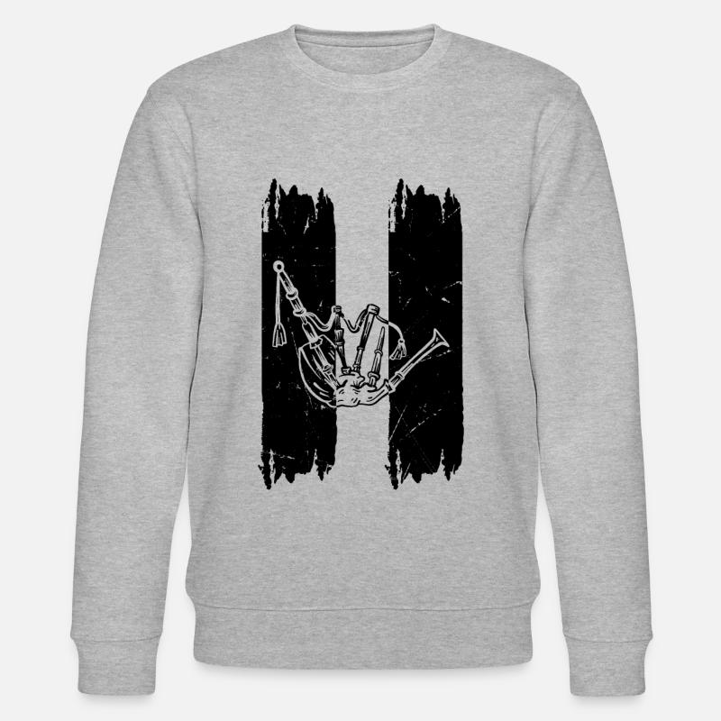Bagpipe Instrument Bagpipe Player Bagpiper - Stanley/Stella Unisex Bio-Sweatshirt CHANGER  - Grau meliert