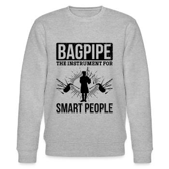 Bagpipe L’instrument pour les gens intelligents - Bagpiper - Sweat bio CHANGER Stanley/Stella Unisexe - gris chiné - Devant - Nik (191cm) & Marisol (170cm)