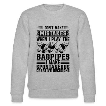 I Don't Make Mistakes When I Play The Bagpipes Bag - Stanley/Stella Unisex Bio-Sweatshirt CHANGER  - Grau meliert - Vorne - Nik (191cm) & Marisol (170cm)
