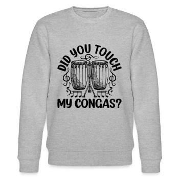 Avez-vous touché mes congas? Joueur de conga Conga Musici - Sweat bio CHANGER Stanley/Stella Unisexe - gris chiné - Devant - Nik (191cm) & Marisol (170cm)