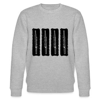 Drum Music Drum Player Drummer Instruments - Stanley/Stella CHANGER Unisex Organic Sweatshirt - heather grey - Front - Nik (191cm) & Marisol (170cm)