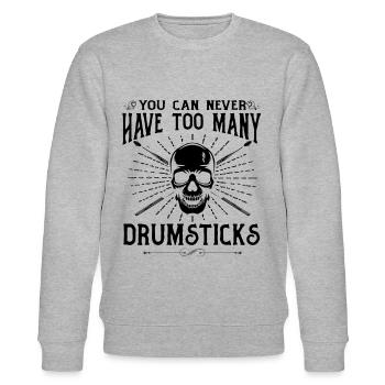 Vous ne pouvez jamais avoir trop de baguettes - Drummer - Sweat bio CHANGER Stanley/Stella Unisexe - gris chiné - Devant - Nik (191cm) & Marisol (170cm)
