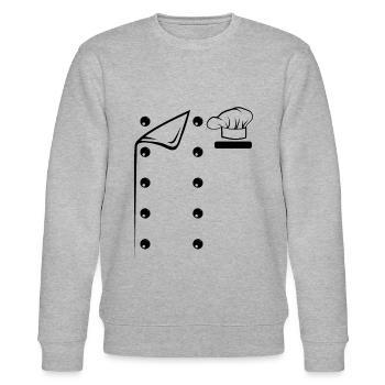 Chef Costume Culinary Chef Restaurant Chef - Stanley/Stella CHANGER Unisex Organic Sweatshirt - heather grey - Front - Nik (191cm) & Marisol (170cm)