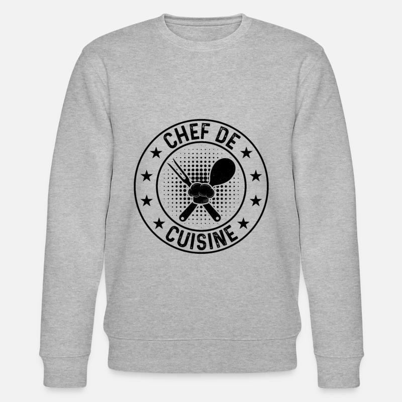 Chef De Cuisine Chef Cooking Tools Chef Cooking Ki - Stanley/Stella Unisex Bio-Sweatshirt CHANGER - Grau meliert