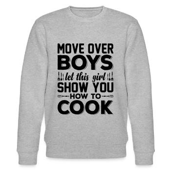 Move Over Boys Laissez cette fille vous montrer comment cuisiner - Sweat bio CHANGER Stanley/Stella Unisexe - gris chiné - Devant - Nik (191cm) & Marisol (170cm)
