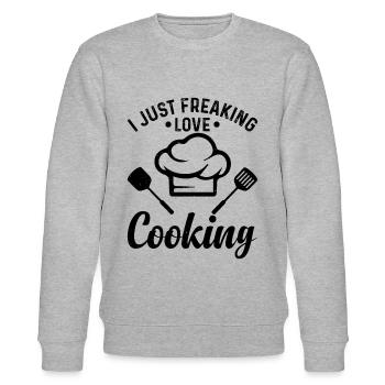 J’adore cuisiner chef cuisinier outils chef - Sweat bio CHANGER Stanley/Stella Unisexe - gris chiné - Devant - Nik (191cm) & Marisol (170cm)