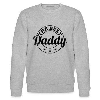 The Best Daddy - Father's Day Daddy - Stanley/Stella CHANGER Unisex Organic Sweatshirt - heather grey - Front - Nik (191cm) & Marisol (170cm)