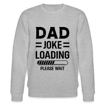 Dad Joke Loading Please Wait - Father's Day Funny - Stanley/Stella Unisex Bio-Sweatshirt CHANGER  - Grau meliert - Vorne - Nik (191cm) & Marisol (170cm)