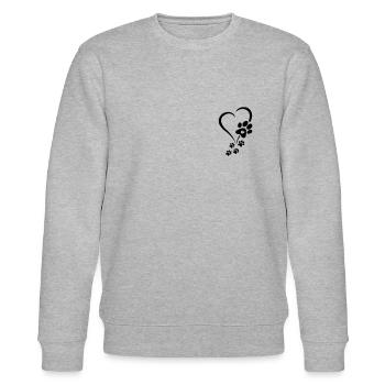 Dog Paw Heart Baby Dogs - Dog Paw Print Dog Paws H - Stanley/Stella Unisex Bio-Sweatshirt CHANGER  - Grau meliert - Vorne - Nik (191cm) & Marisol (170cm)