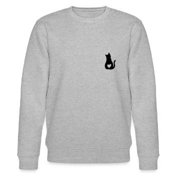 Cœur de chat Amoureux du chat - Chiot Chat Chats Cœurs Bébé C - Sweat bio CHANGER Stanley/Stella Unisexe - gris chiné - Devant - Nik (191cm) & Marisol (170cm)