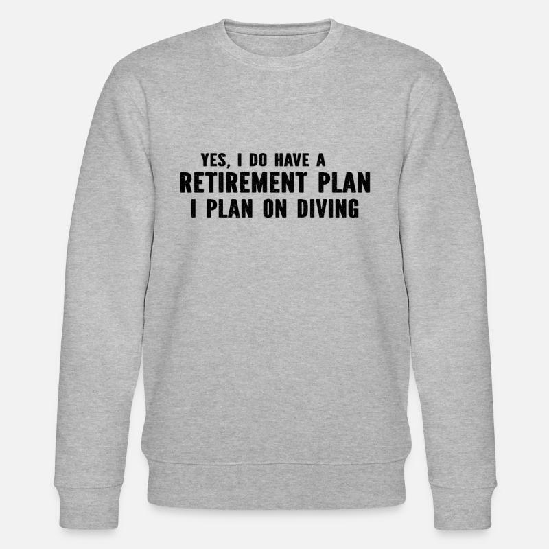 Diver - Yes I Do Have A Retirement Plan Diving - Stanley/Stella Unisex Bio-Sweatshirt CHANGER - Grau meliert