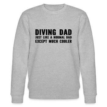 Diver Dad Underwater Diving Dad - Stanley/Stella Unisex Bio-Sweatshirt CHANGER  - Grau meliert - Vorne - Nik (191cm) & Marisol (170cm)