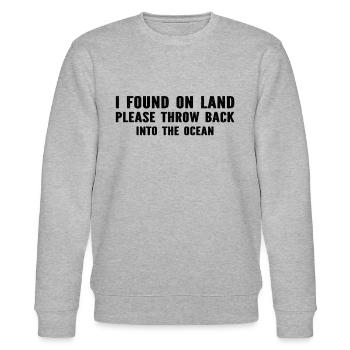 Diving - I Found On Land Please Throw Back Into Th - Stanley/Stella CHANGER Unisex Organic Sweatshirt - heather grey - Front - Nik (191cm) & Marisol (170cm)