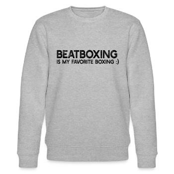 Beatboxing Is My Favorite Boxing - Beatboxing - Stanley/Stella Unisex Bio-Sweatshirt CHANGER  - Grau meliert - Vorne - Nik (191cm) & Marisol (170cm)