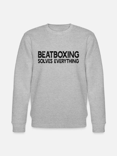 Beatboxing Solves Everything - Funny Beatboxing - Stanley/Stella Unisex Bio-Sweatshirt CHANGER  - Grau meliert