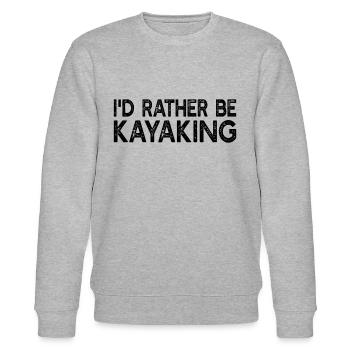 Kayak kayakiste - Je préfère faire du kayak - Sweat bio CHANGER Stanley/Stella Unisexe - gris chiné - Devant - Nik (191cm) & Marisol (170cm)