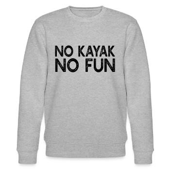 No Kayak No Fun - Kayaking Kayak - Sweat bio CHANGER Stanley/Stella Unisexe - gris chiné - Devant - Nik (191cm) & Marisol (170cm)