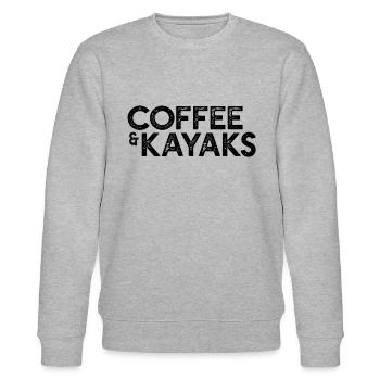 Water Sports Kayak Kayaker Canoeing - Coffee & Kay - Stanley/Stella Unisex Bio-Sweatshirt CHANGER  - Grau meliert - Vorne - Nik (191cm) & Marisol (170cm)