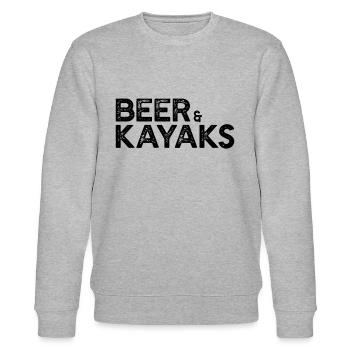 Drôle de kayak kayakiste bière et kayaks - Sweat bio CHANGER Stanley/Stella Unisexe - gris chiné - Devant - Nik (191cm) & Marisol (170cm)